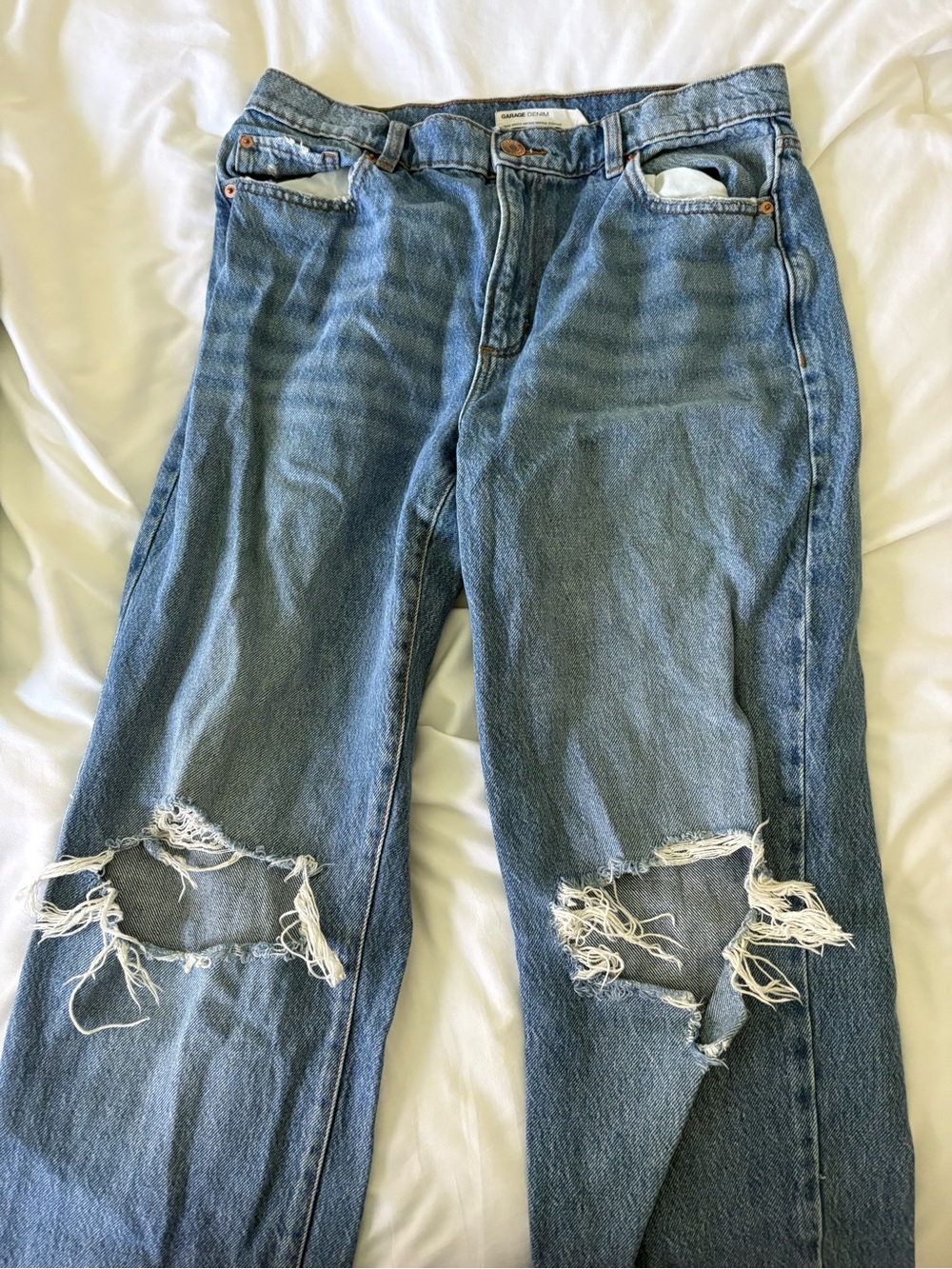 Garage Denim Light Blue Straight Jeans